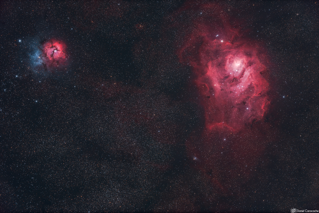 Daniel Caracache - Lagoon and Trifid Nebulae